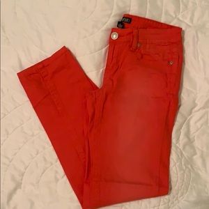 Size 6 coral skinny stretch jeans